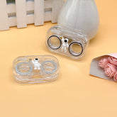 Estuche para lentes de contacto de colores con diseño de astronauta